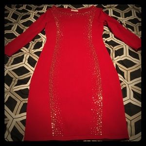 Red Calvin Klein Sweater Dress